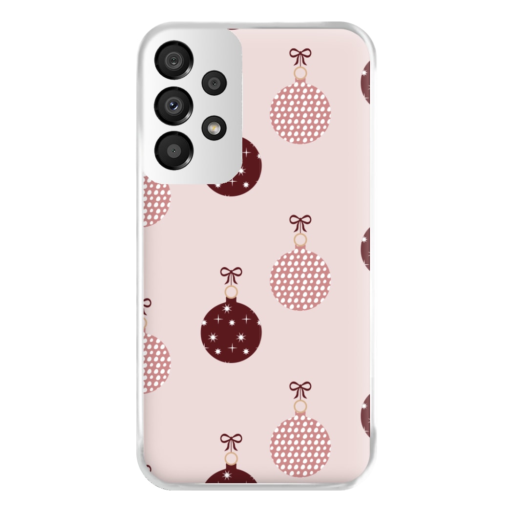 Christmas Bauble Pattern Phone Case for Galaxy A33