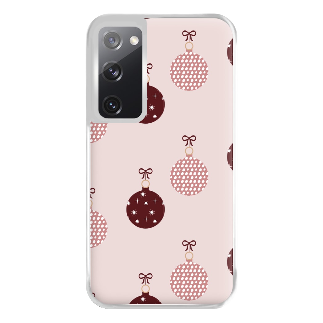 Christmas Bauble Pattern Phone Case for Galaxy S20FE