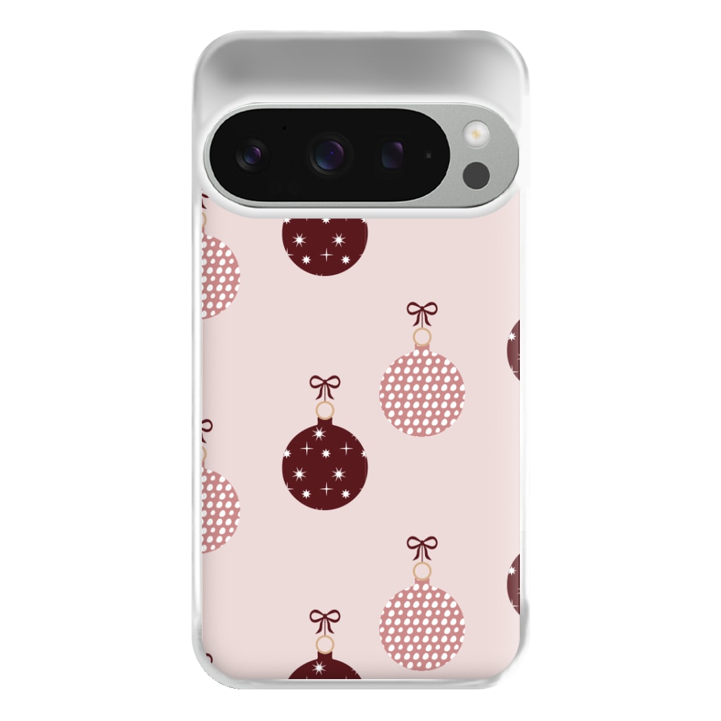 Christmas Bauble Pattern Phone Case for Google Pixel 9 Pro XL