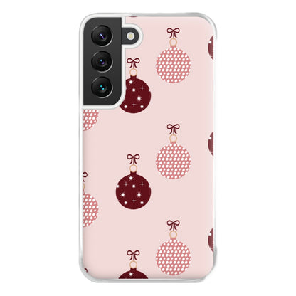 Christmas Bauble Pattern Phone Case for Galaxy S22 Plus