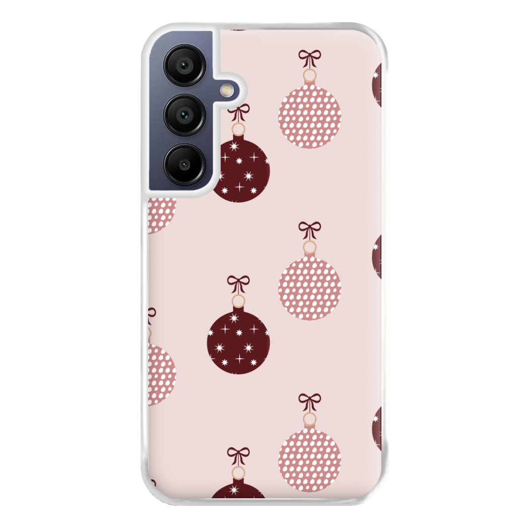 Christmas Bauble Pattern Phone Case for Galaxy A16