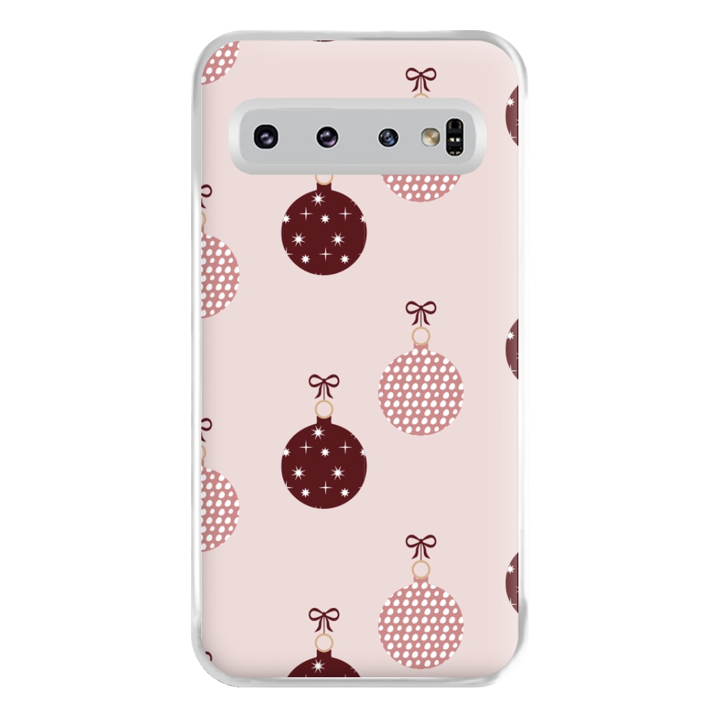 Christmas Bauble Pattern Phone Case for Galaxy S10 Plus