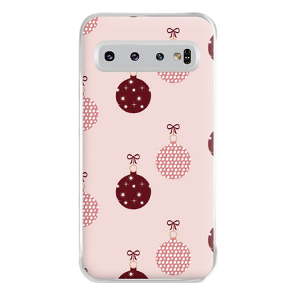 Christmas Bauble Pattern Phone Case for Galaxy S10 Plus