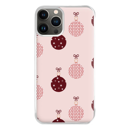 Christmas Bauble Pattern Phone Case for iPhone 13 Pro Max