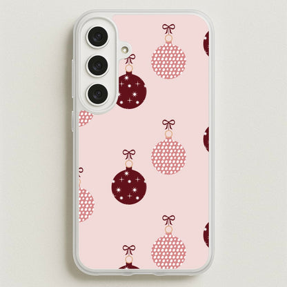 Christmas Bauble Pattern Phone Case for Galaxy S25FE