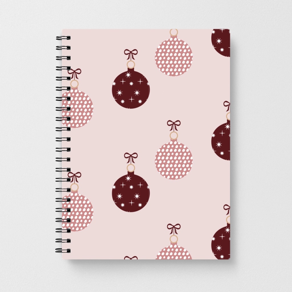 Christmas Bauble Pattern Notebook