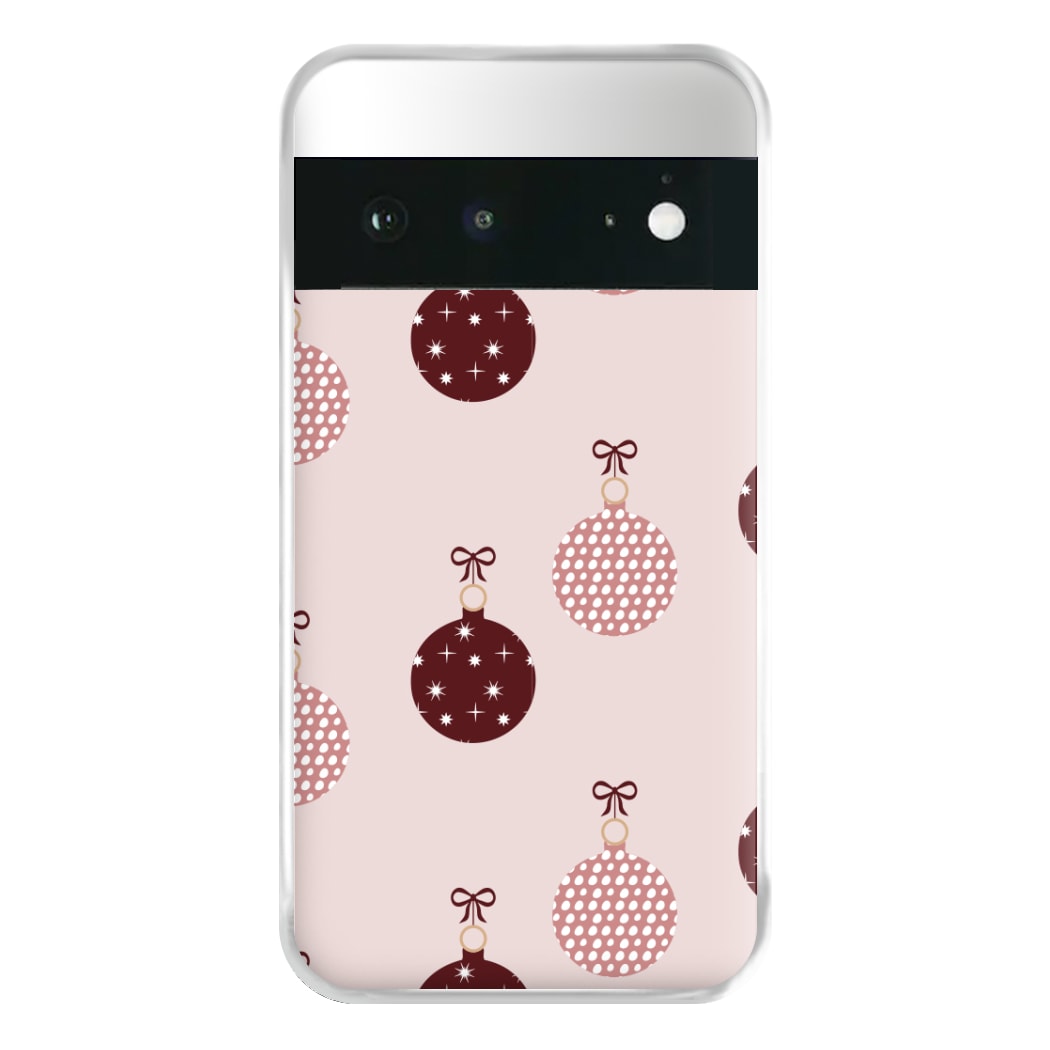 Christmas Bauble Pattern Phone Case for Google Pixel 6a