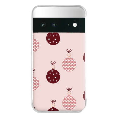 Christmas Bauble Pattern Phone Case for Google Pixel 6a