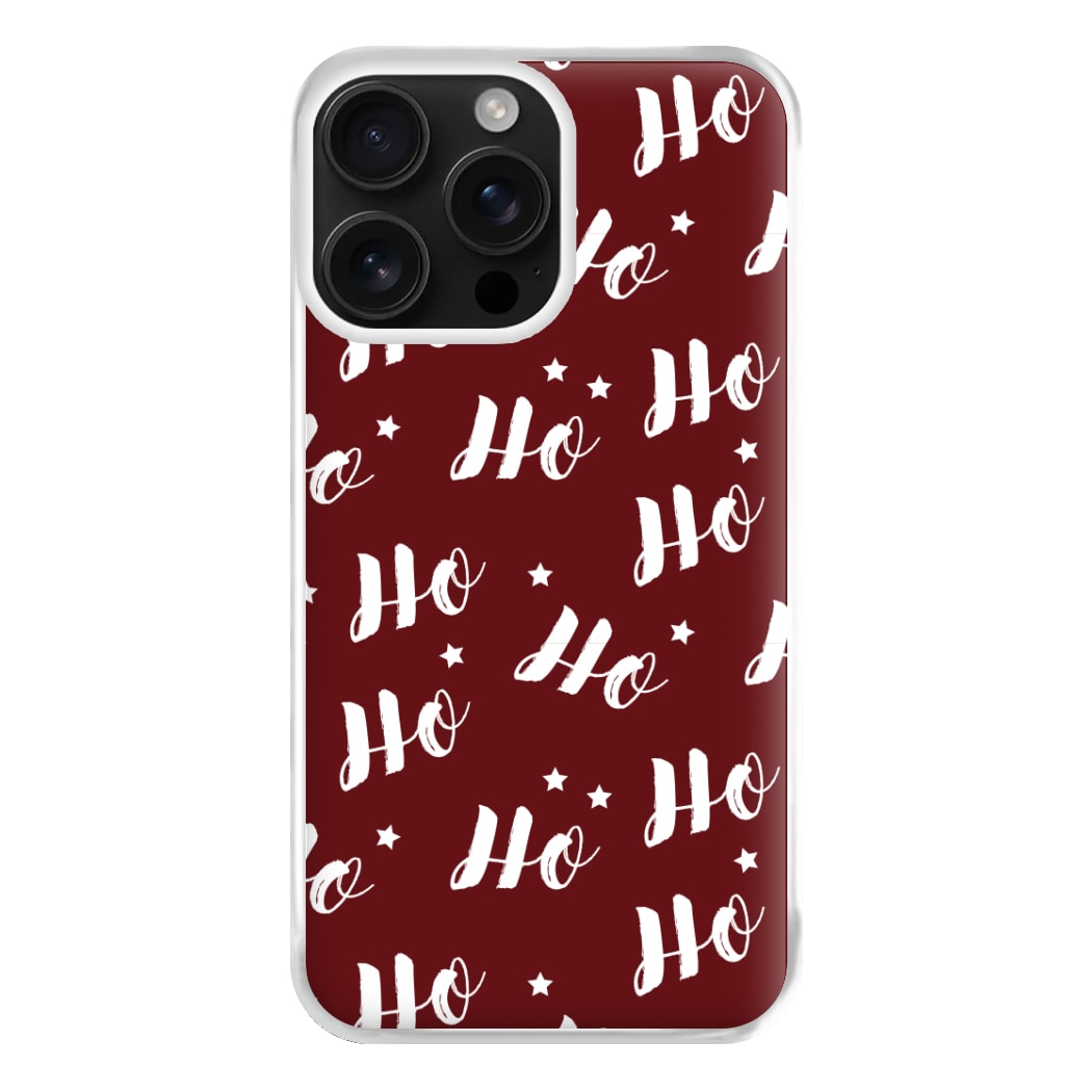 Ho Ho Ho Christmas Pattern Phone Case for iPhone 16 Pro Max