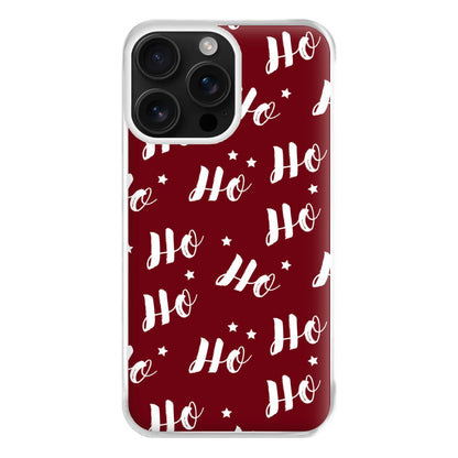 Ho Ho Ho Christmas Pattern Phone Case for iPhone 16 Pro Max