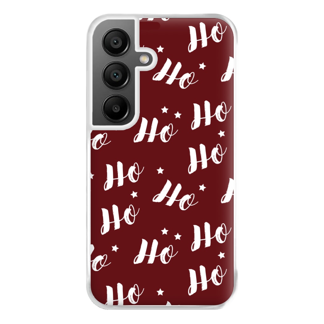 Ho Ho Ho Christmas Pattern Phone Case for Galaxy A55