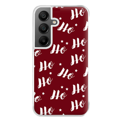 Ho Ho Ho Christmas Pattern Phone Case for Galaxy A55