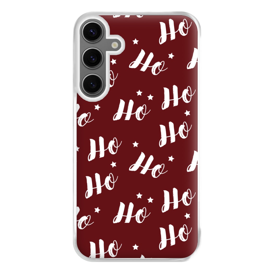 Ho Ho Ho Christmas Pattern Phone Case for Galaxy S24FE