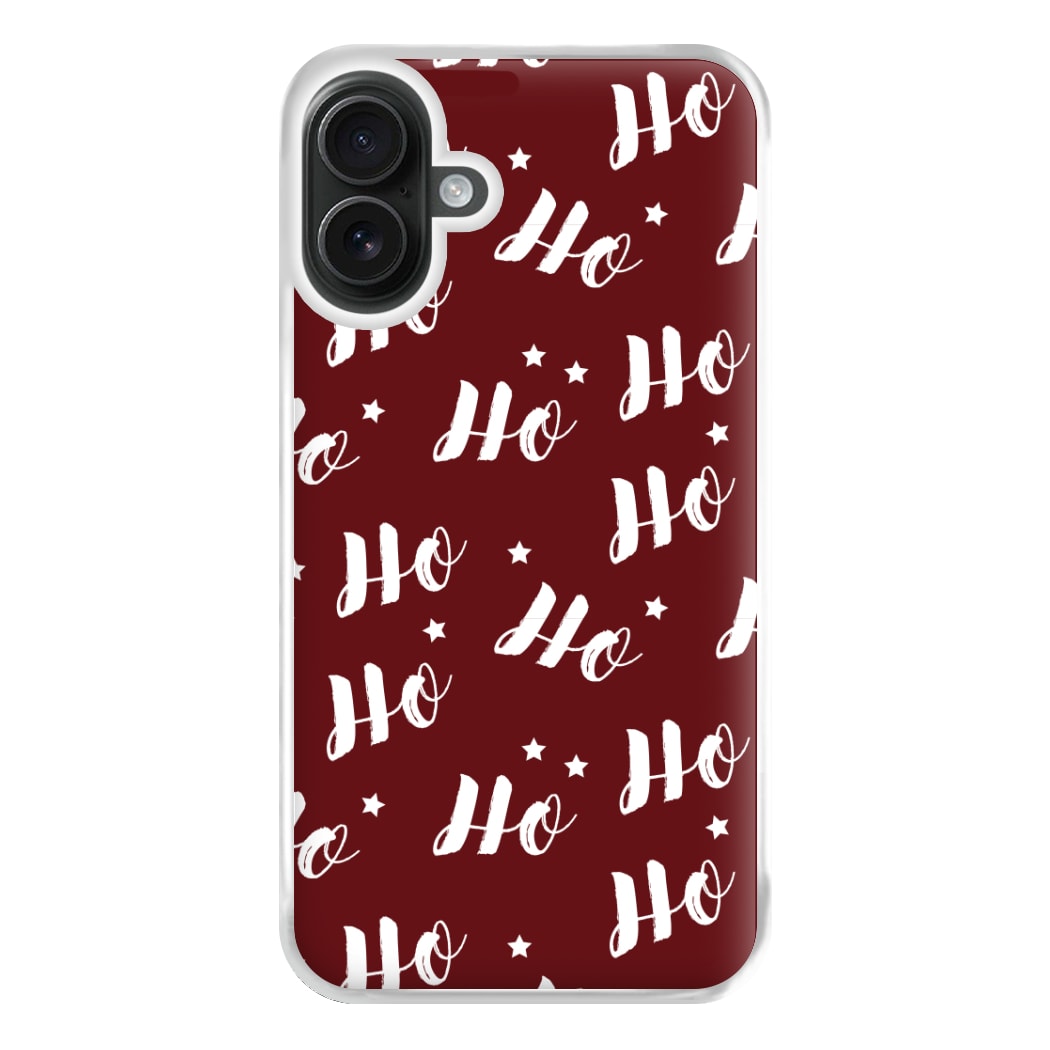 Ho Ho Ho Christmas Pattern Phone Case for iPhone 16 Plus