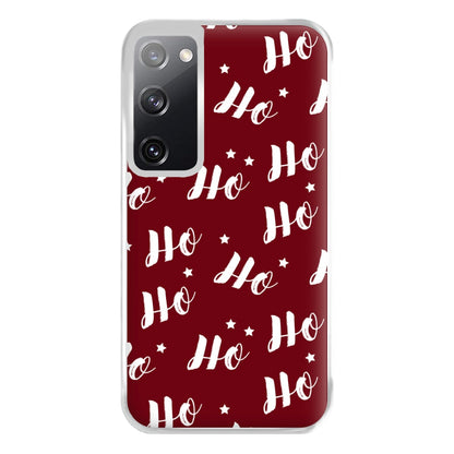 Ho Ho Ho Christmas Pattern Phone Case for Galaxy S20