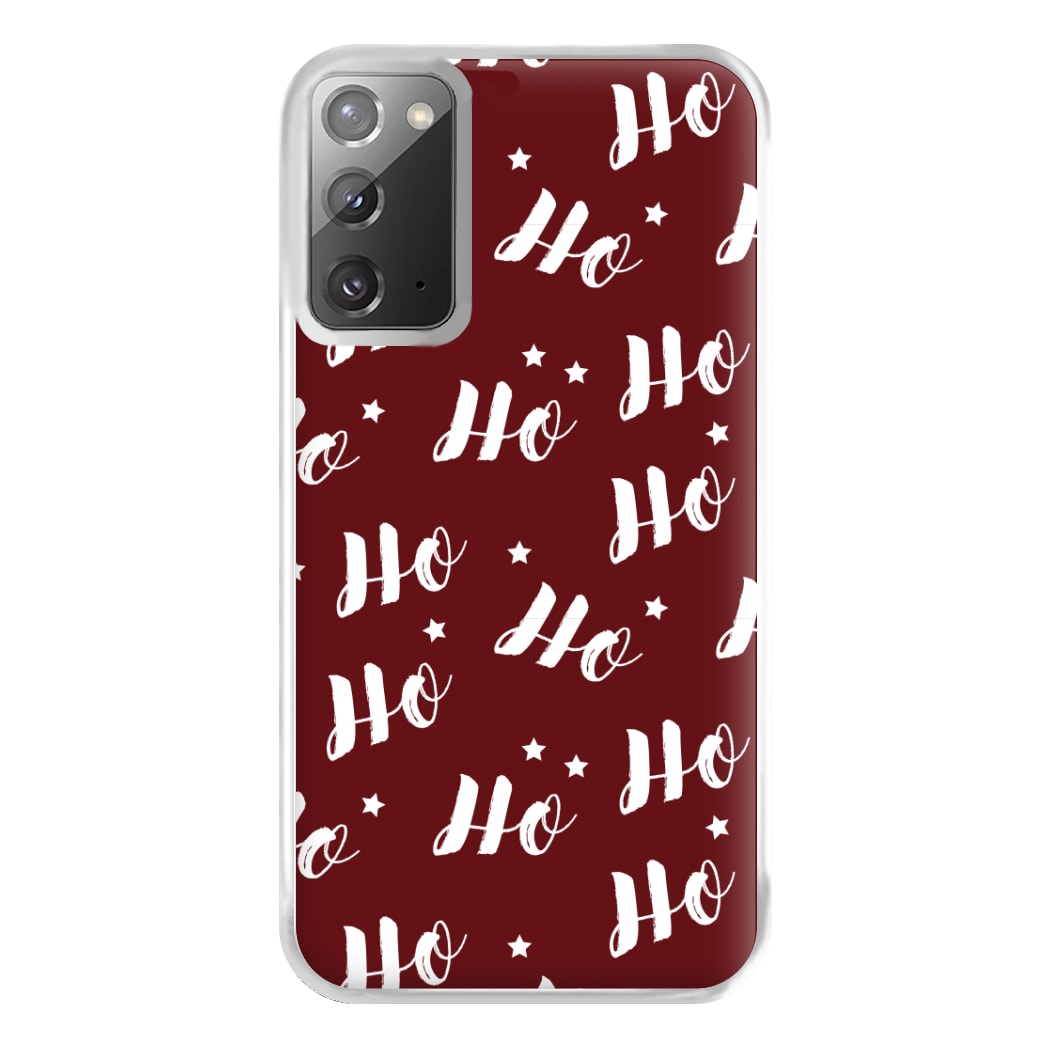 Ho Ho Ho Christmas Pattern Phone Case for Galaxy Note 20 Ultra