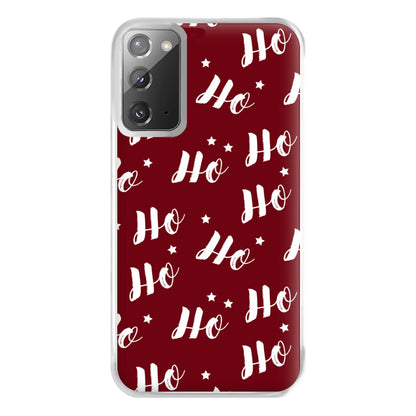 Ho Ho Ho Christmas Pattern Phone Case for Galaxy Note 20 Ultra