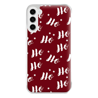 Ho Ho Ho Christmas Pattern Phone Case for Galaxy S23FE