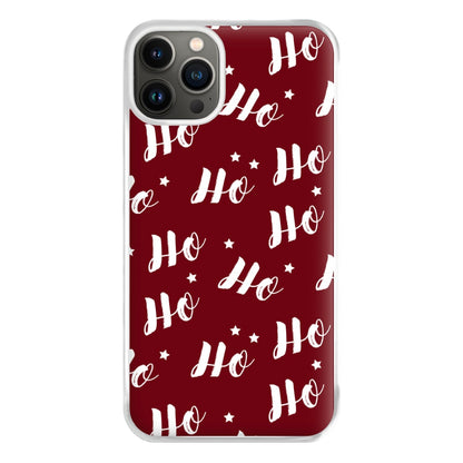 Ho Ho Ho Christmas Pattern Phone Case for iPhone 13