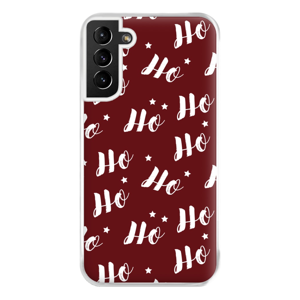 Ho Ho Ho Christmas Pattern Phone Case for Galaxy S21 Plus