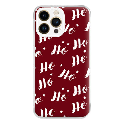 Ho Ho Ho Christmas Pattern Phone Case for iPhone 14 Pro Max