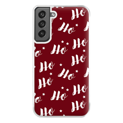 Ho Ho Ho Christmas Pattern Phone Case for Galaxy S21FE