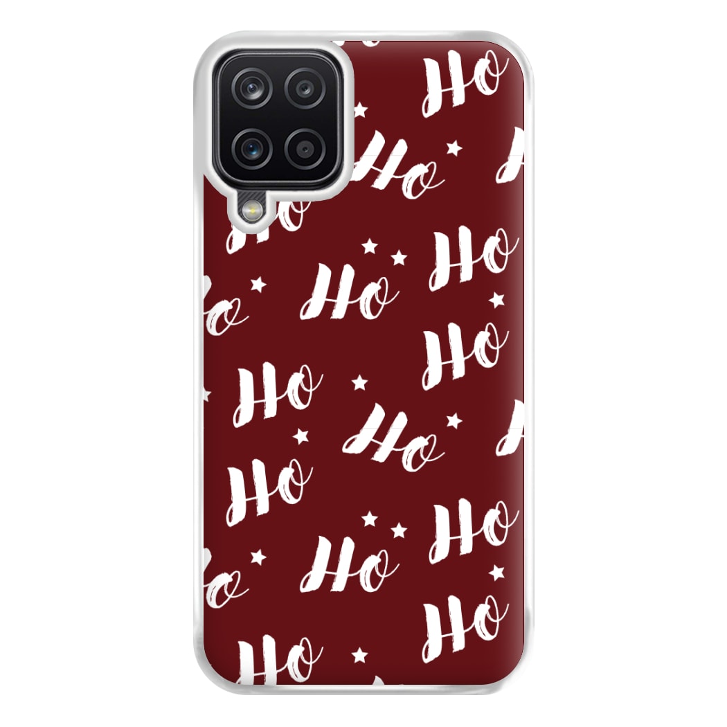 Ho Ho Ho Christmas Pattern Phone Case for Galaxy A12