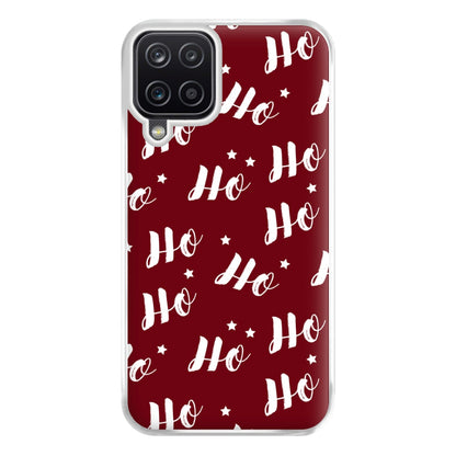 Ho Ho Ho Christmas Pattern Phone Case for Galaxy A12