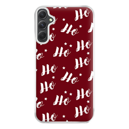 Ho Ho Ho Christmas Pattern Phone Case for Galaxy A34