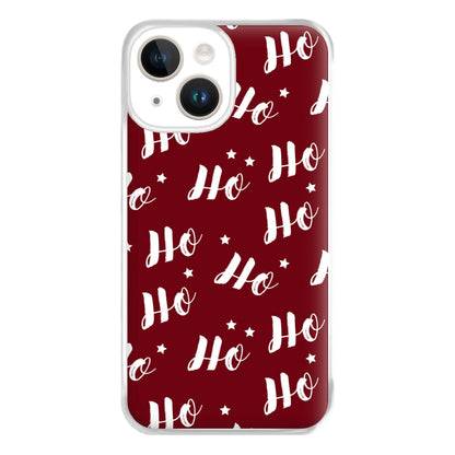 Ho Ho Ho Christmas Pattern Phone Case for iPhone 14