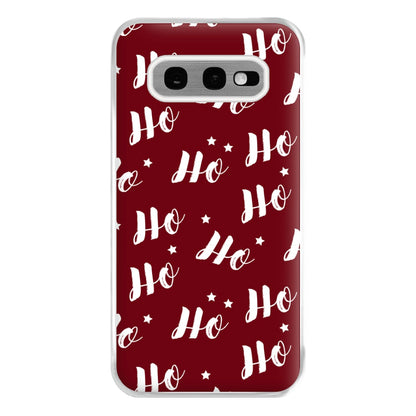 Ho Ho Ho Christmas Pattern Phone Case for Galaxy S10e