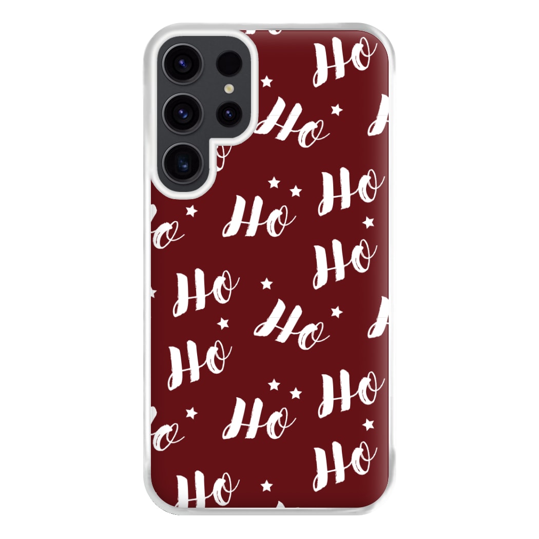 Ho Ho Ho Christmas Pattern Phone Case for Galaxy S23 Ultra