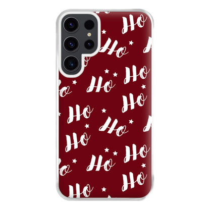 Ho Ho Ho Christmas Pattern Phone Case for Galaxy S23 Ultra