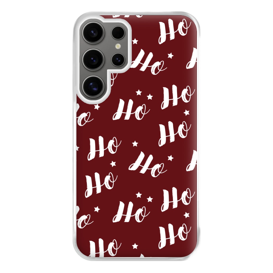 Ho Ho Ho Christmas Pattern Phone Case for Galaxy S24 Ultra