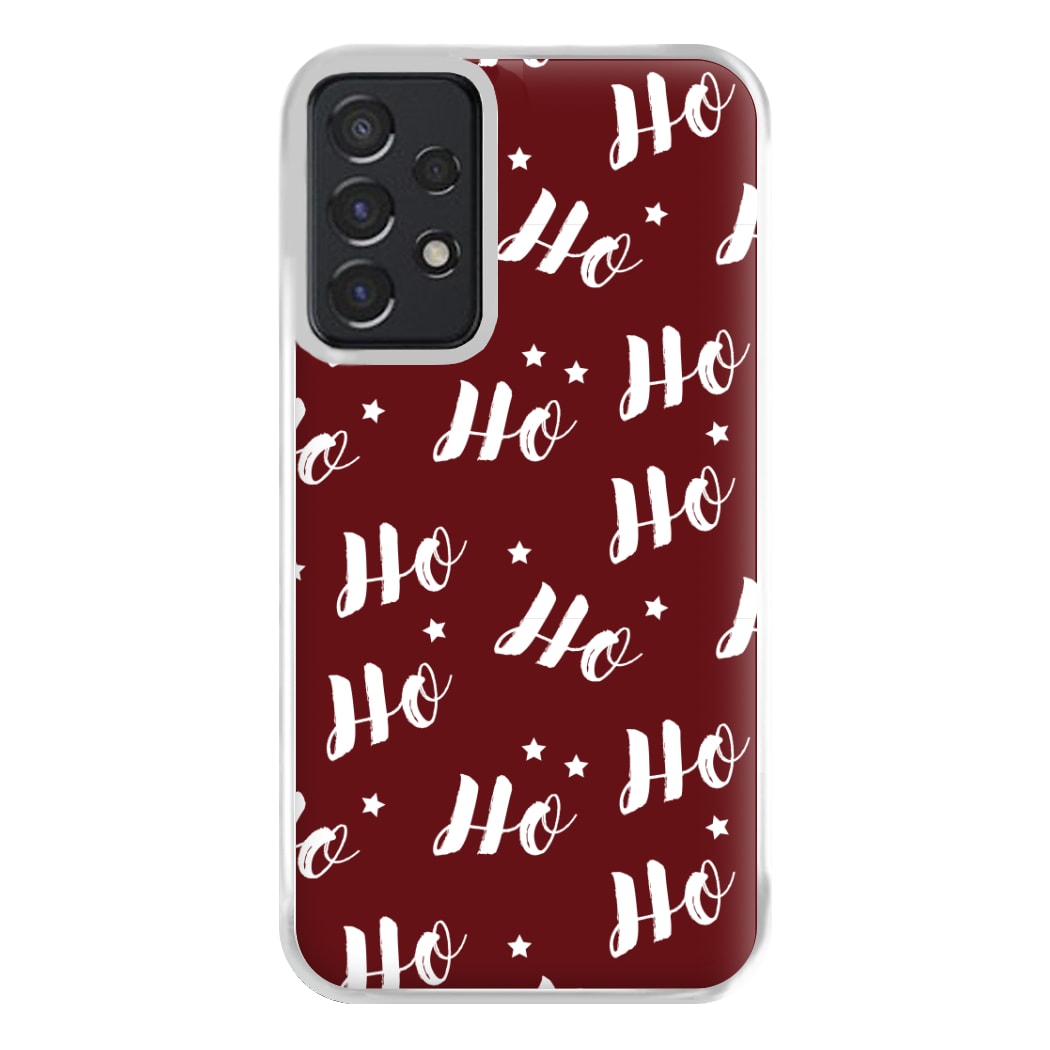 Ho Ho Ho Christmas Pattern Phone Case for Galaxy A52 / A52s