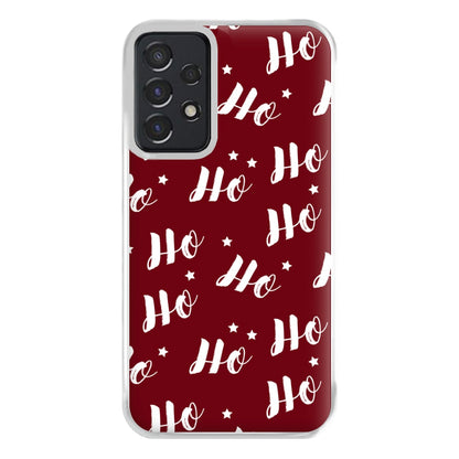 Ho Ho Ho Christmas Pattern Phone Case for Galaxy A52 / A52s