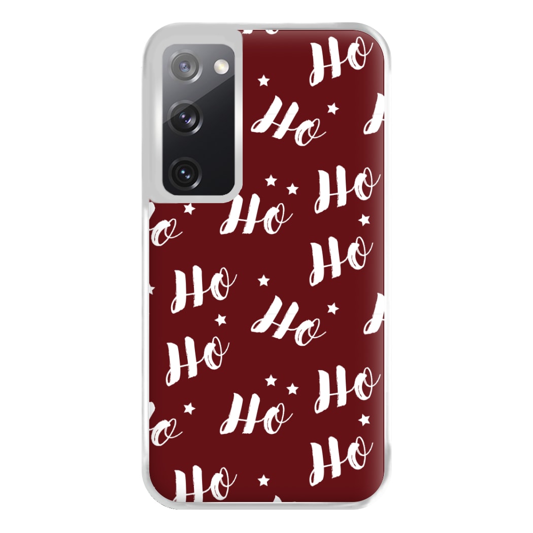 Ho Ho Ho Christmas Pattern Phone Case for Galaxy S20FE