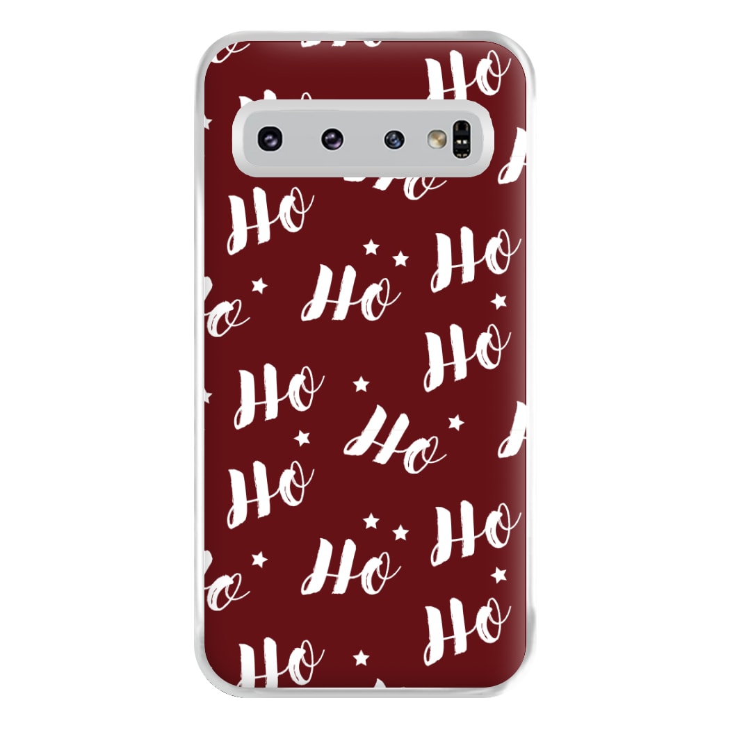 Ho Ho Ho Christmas Pattern Phone Case for Galaxy S10 Plus