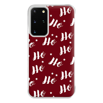 Ho Ho Ho Christmas Pattern Phone Case for Galaxy S20 Plus