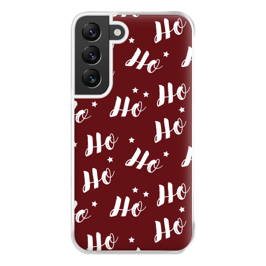 Ho Ho Ho Christmas Pattern Phone Case for Galaxy S22 Plus