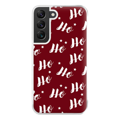 Ho Ho Ho Christmas Pattern Phone Case for Galaxy S22 Plus