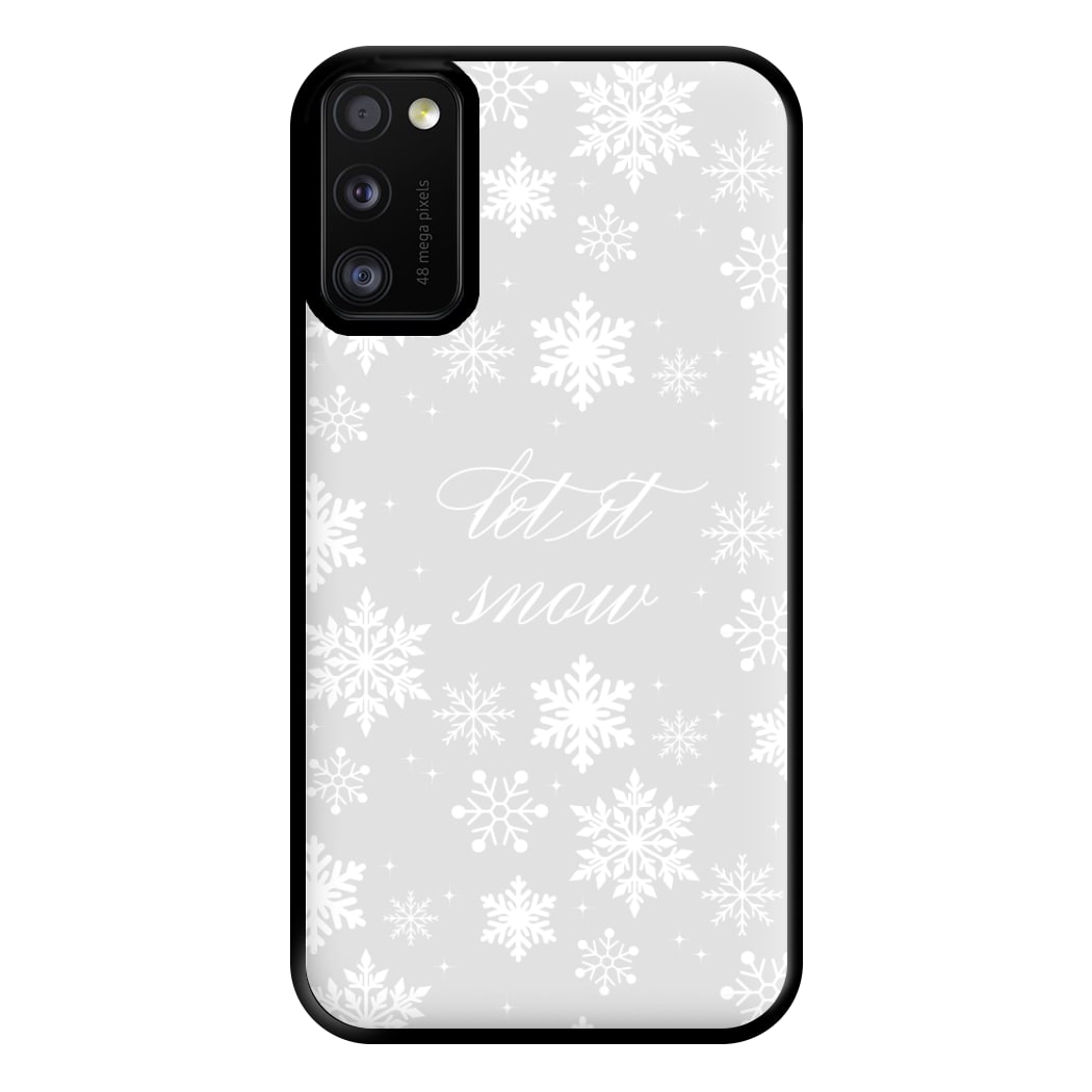 Let It Snow Christmas Pattern Phone Case for Galaxy A41