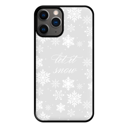 Let It Snow Christmas Pattern Phone Case for iPhone 12 Pro Max