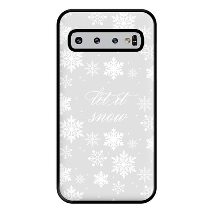 Let It Snow Christmas Pattern Phone Case for Galaxy S10 Plus