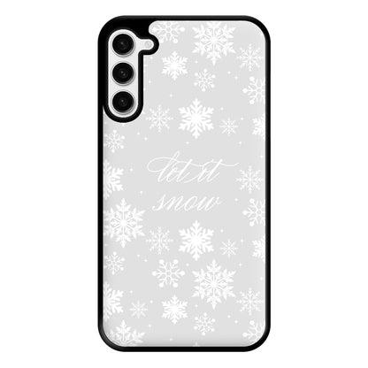 Let It Snow Christmas Pattern Phone Case for Galaxy S23 Plus