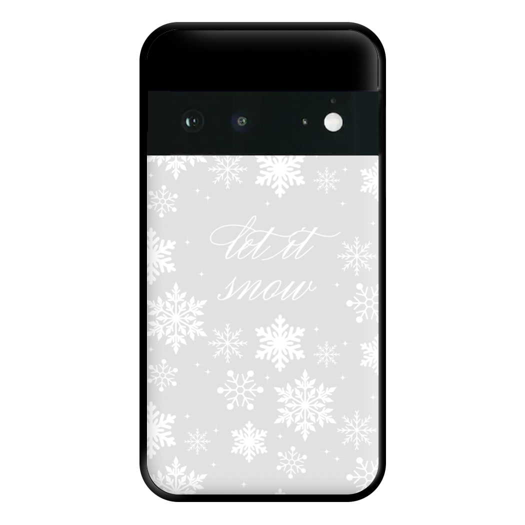 Let It Snow Christmas Pattern Phone Case for Google Pixel 6a