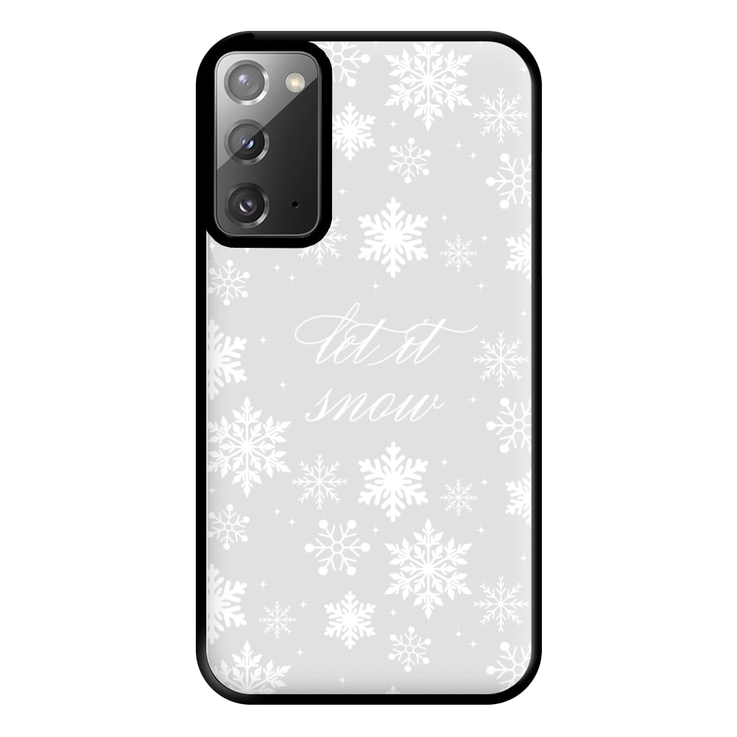 Let It Snow Christmas Pattern Phone Case for Galaxy Note 20 Ultra