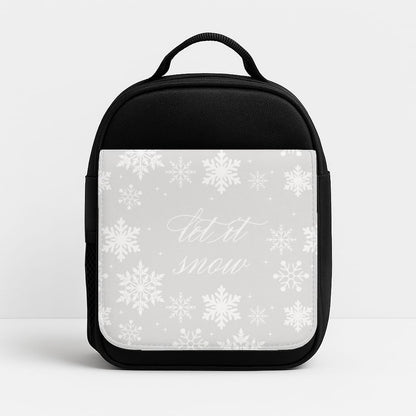 Let It Snow Christmas Pattern Insulated Lunchbox