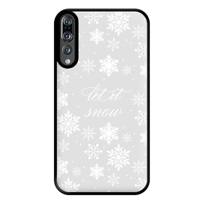 Let It Snow Christmas Pattern Phone Case for Huawei P20 Pro