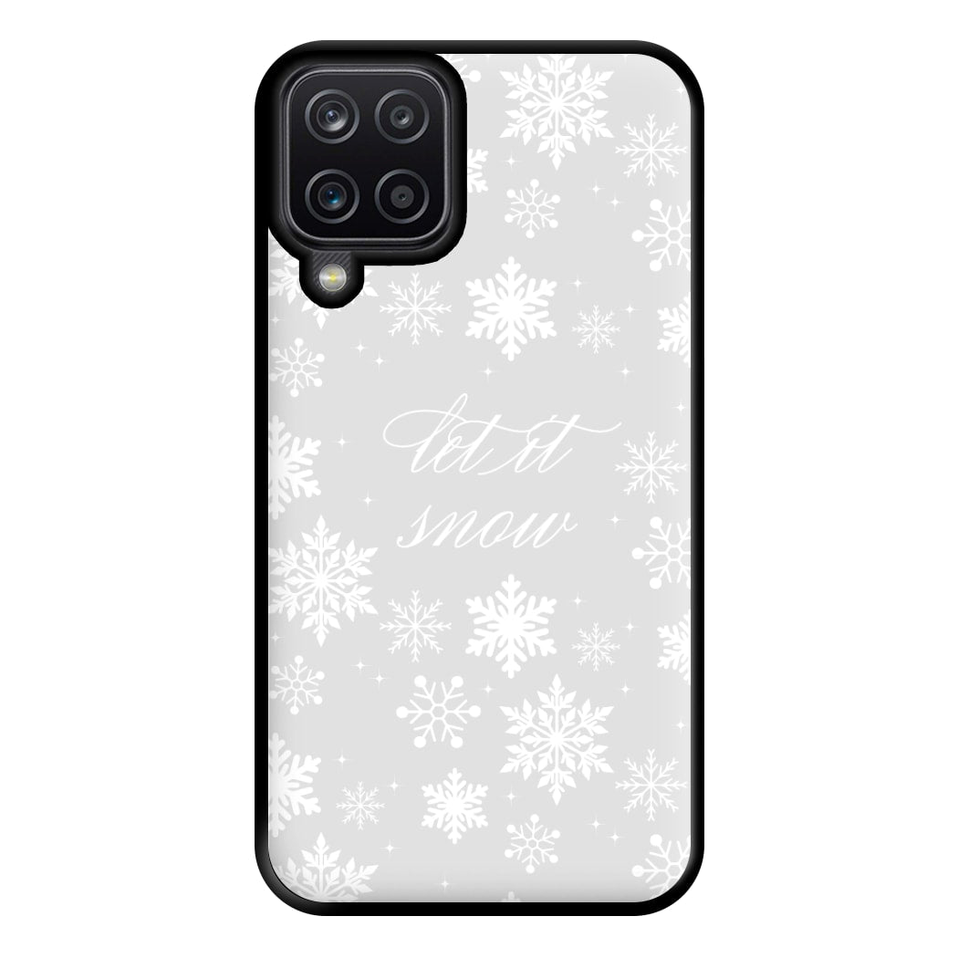 Let It Snow Christmas Pattern Phone Case for Galaxy A12